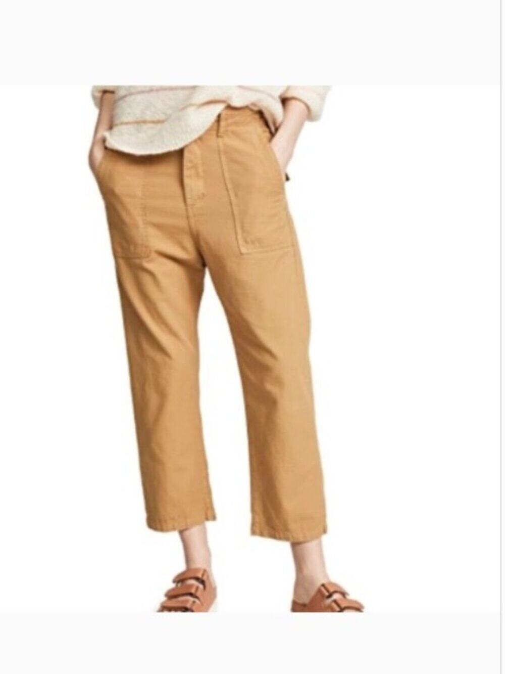 The Great. The Ranger Canvas Pants in Safflower Tan Sz 24